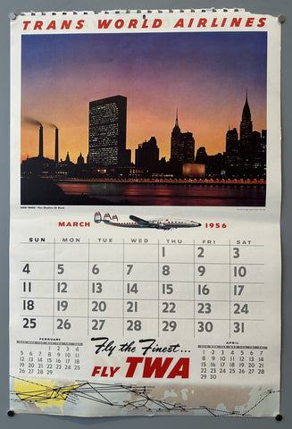 Link to  TWA 1956 Calendar: March, OctoberUnited States, 1956  Product