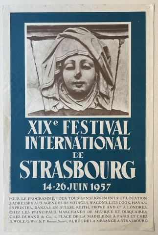 Link to  Festival International de Strasbourg PosterFrance, 1957  Product