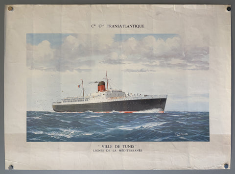 Cie Gle Transatlantique - "Ville De Tunis"