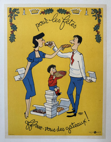 Link to  Pour les Fêtes Offrez-Vous des Gateaux PosterFrance, 1955  Product