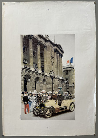 Devant l'Automobile Club de France Print