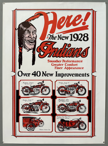 Link to  Here! The New 1928 Indians PosterUnited States, c. 1978  Product