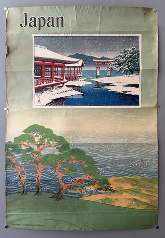 Link to  The Miyajima Shrine in Snow Japanese Travel PosterJapan, 1935  Product