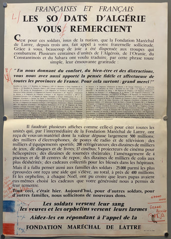 Françaises et Français Les So Dats d'Algérie Vous Remercient #2