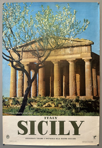 Italy Sicily Travel Poster