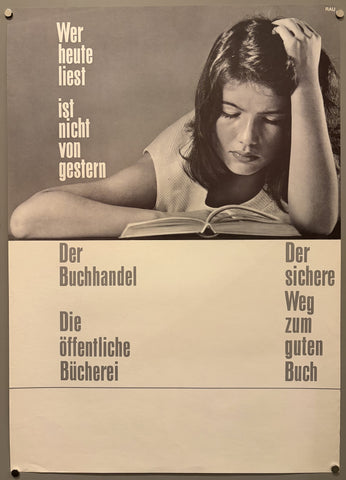 Link to &nbsp;Wer heute liest ist nicht von gesternGermany, c. 1960s (?) &nbsp;Product