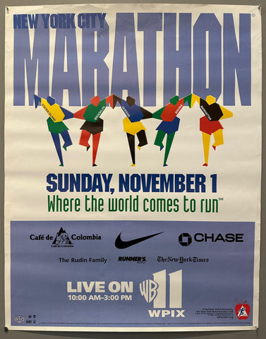 New York City Marathon 'Where the world comes to run' Poster