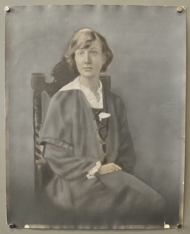 Portrait of a Young Woman in Black and White
