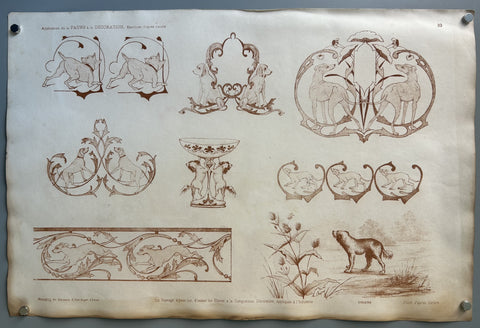 Link to  Application de la Faune & Decoration: ChiensFrance, 1909  Product