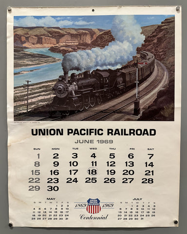 Link to &nbsp;Union Pacific Railroad Calendar June/July 1969USA, 1969 &nbsp;Product