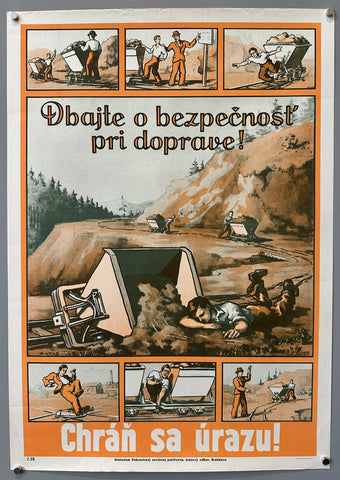 Link to &nbsp;Chráň sa úrazu! - Dbajte o bezpečnosť pri doprave!Slovakia, C.1940's &nbsp;Product