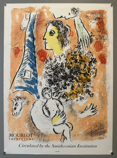 Affiche Lithographie Originale SARTHOU - Expo Galerie Marcel Guiot 1960 - Mourlot - Art Français