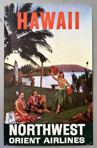 Hawaii Northwest Orient Airlines Poster