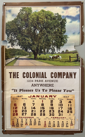 Link to &nbsp;The Colonial Company January 1947 CalendarUSA, 1947 &nbsp;Product