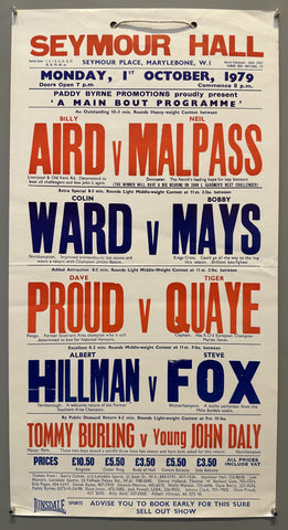 A Main Bout Programme Boxing Poster