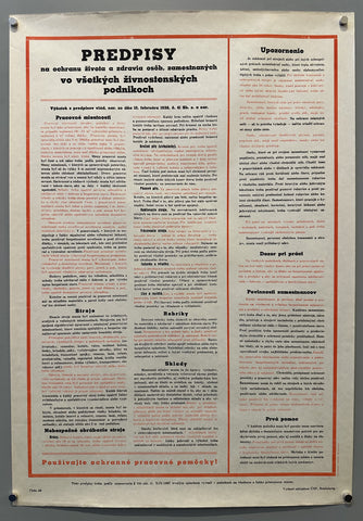 Predpisy na ochranu života a zdravia osôb, zamestnaných