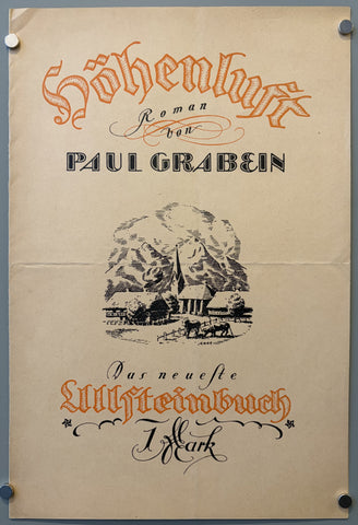 Link to &nbsp;Höhenluft Roman von Paul GrabeinGermany, 1916 &nbsp;Product