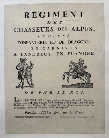 Link to  Regiment Des Chasseur des alpesFrance, 1787  Product