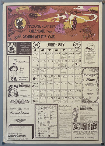 Moon & Planting Calendar From Grandma's Parlour Poster