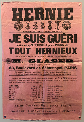 Link to &nbsp;Hernie Je Suis Guéri Tout HernieuxFrance, c. 1930 &nbsp;Product