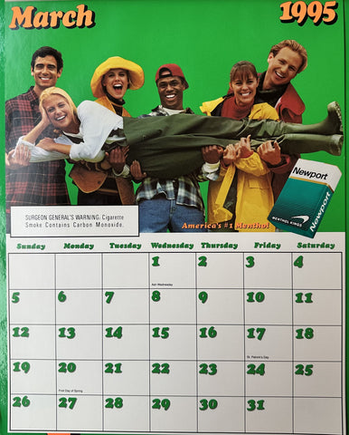 Link to &nbsp;1995 Newport cigarette calendar - MarchU.S.A.,1995 &nbsp;Product