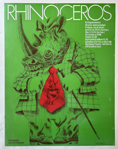 Rhinoceros Eugene Ionesco Poster