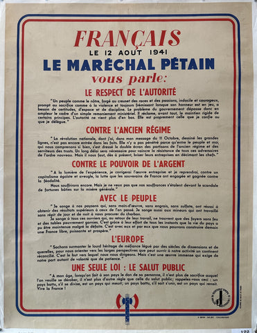 Le Maréchal Pétain Vous Parle