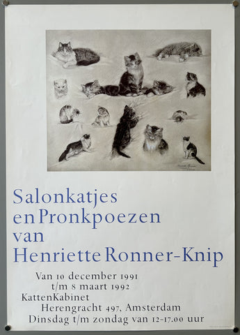 Link to  Henriëtte Ronner-Knip White Exhibition PosterNetherlands, 1991  Product