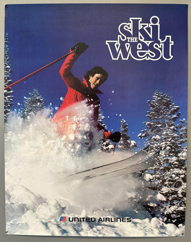 Link to  Ski the West United Airlines PosterUSA, c. 1980s  Product