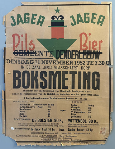 Link to  Jager Pils Bier Boksmeting PosterBelgium, 1952  Product