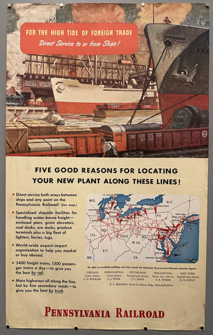 For the High Tide of Foreign Trade Direct Service to or from Ships!