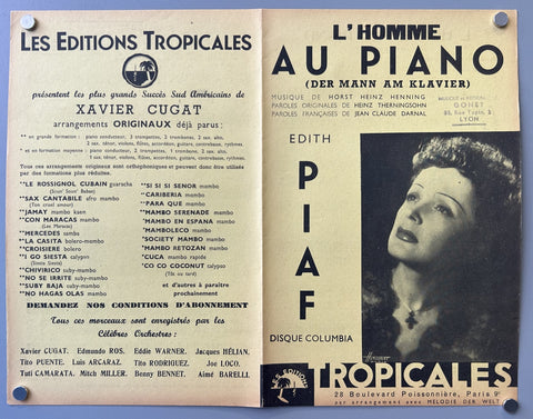 Link to  L'Homme au Piano Edith PiafFrance, c. 1950s  Product