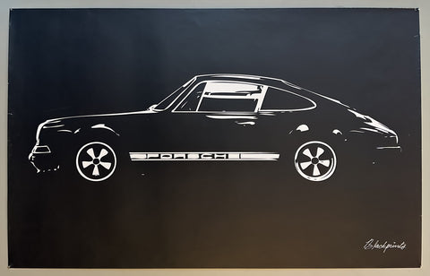 Black Porsche Poster
