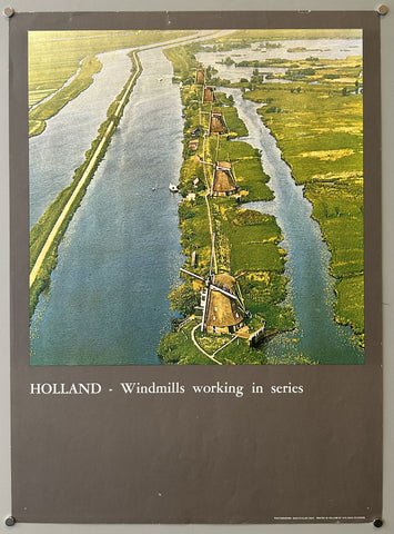 Link to  Holland - Windmills PosterNetherlands, c. 1960s  Product