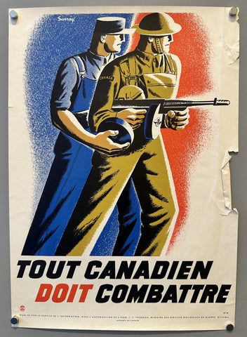 Link to &nbsp;Tout Canadien Doit CombattreCanada, c. 1940s &nbsp;Product