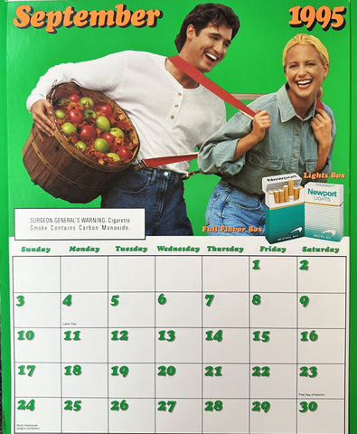 Link to &nbsp;1995 Newport cigarette calendar - SeptemberU.S.A.,1995 &nbsp;Product