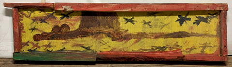 Silhouetted Alligator #12 - Purvis Young Painting
