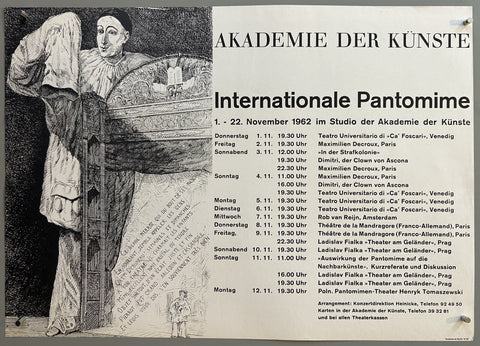 Akademie der Künste Internationale Pantomime