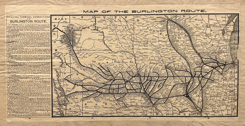 Link to &nbsp;Map of the Burlington RouteU.S.A., C.1890's &nbsp;Product