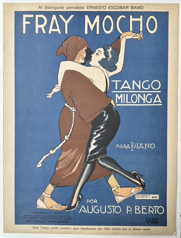Link to &nbsp;Fray Mocho Tango Milonga para piano por Augusto P. BertoArgentina, 1923 &nbsp;Product