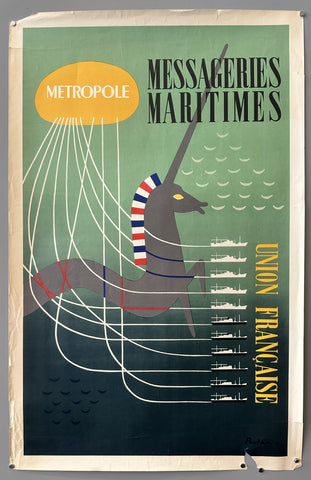 Link to &nbsp;Messageries Maritimes MetropoleFrance, c. 1950s &nbsp;Product