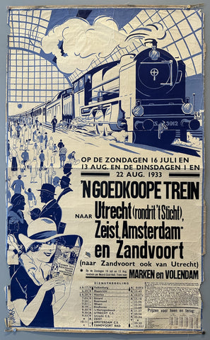 Link to  Trein Naar Utrecht, Zeist, Amsterdam en ZandvoortNetherlands, 1933  Product