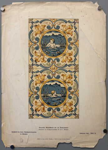 Link to &nbsp;Majolika Wandfliesen für ein BadezimmerGermany, 1892 &nbsp;Product