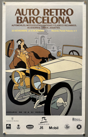 Auto Retro Barcelona Poster