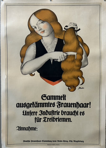 Link to  Sammelt ausgekämmtes FrauenhaarGermany, 1918  Product