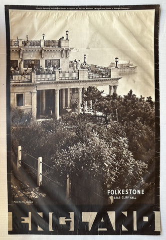 Link to  England: Folkestone Leas Cliff HallGreat Britain, c. 1930s  Product