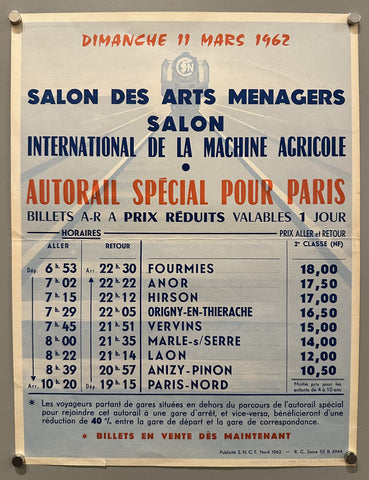 Link to &nbsp;Autorail Spécial Pour ParisFrance, 1962 &nbsp;Product