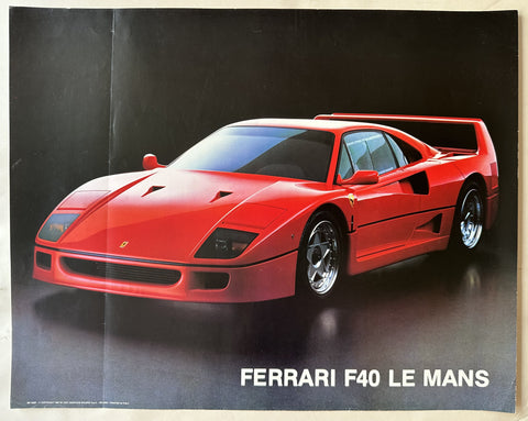 Ferrari F40 Le Mans Poster