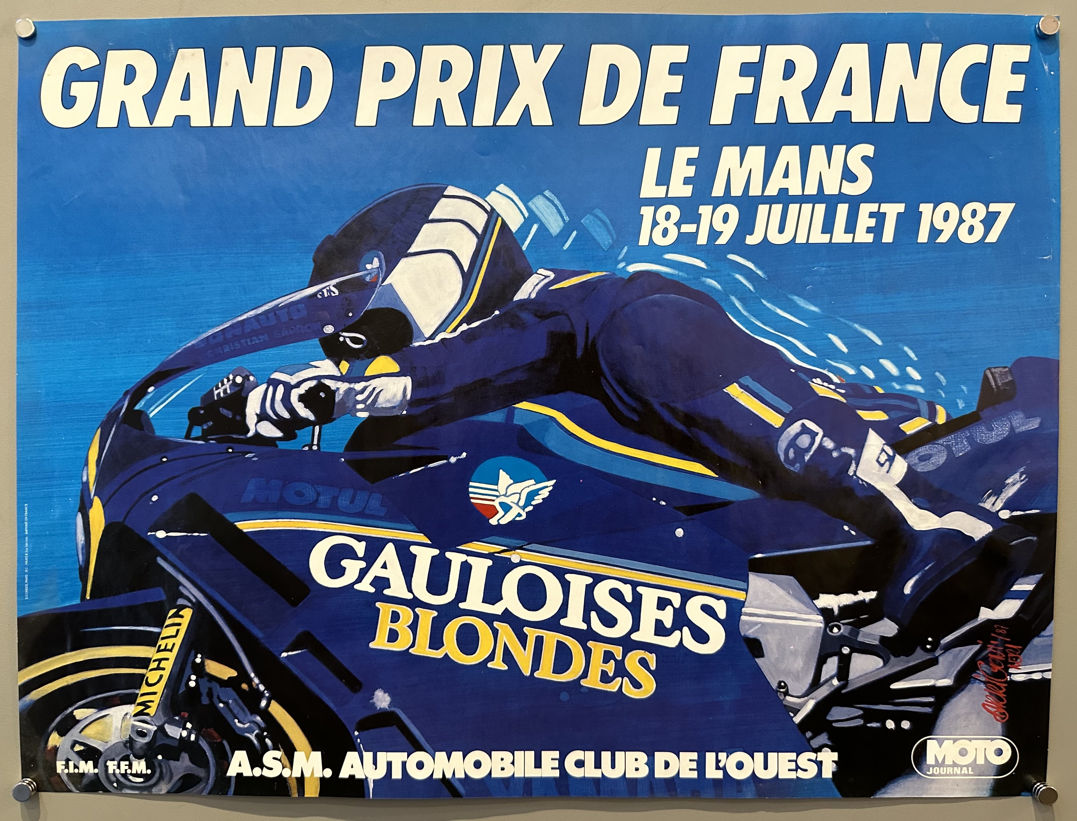 Grand Prix de France 1987 Poster Poster Museum