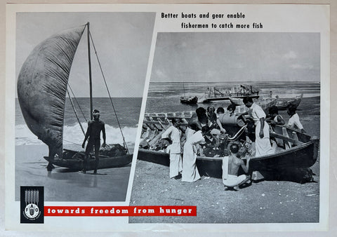 Link to  Freedom From Hunger Fishing Boat Poster1960s  Product